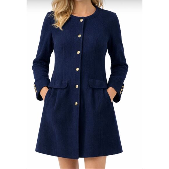 Free People Jackets & Blazers - Free People Sargent Military style wool navy peacoat M